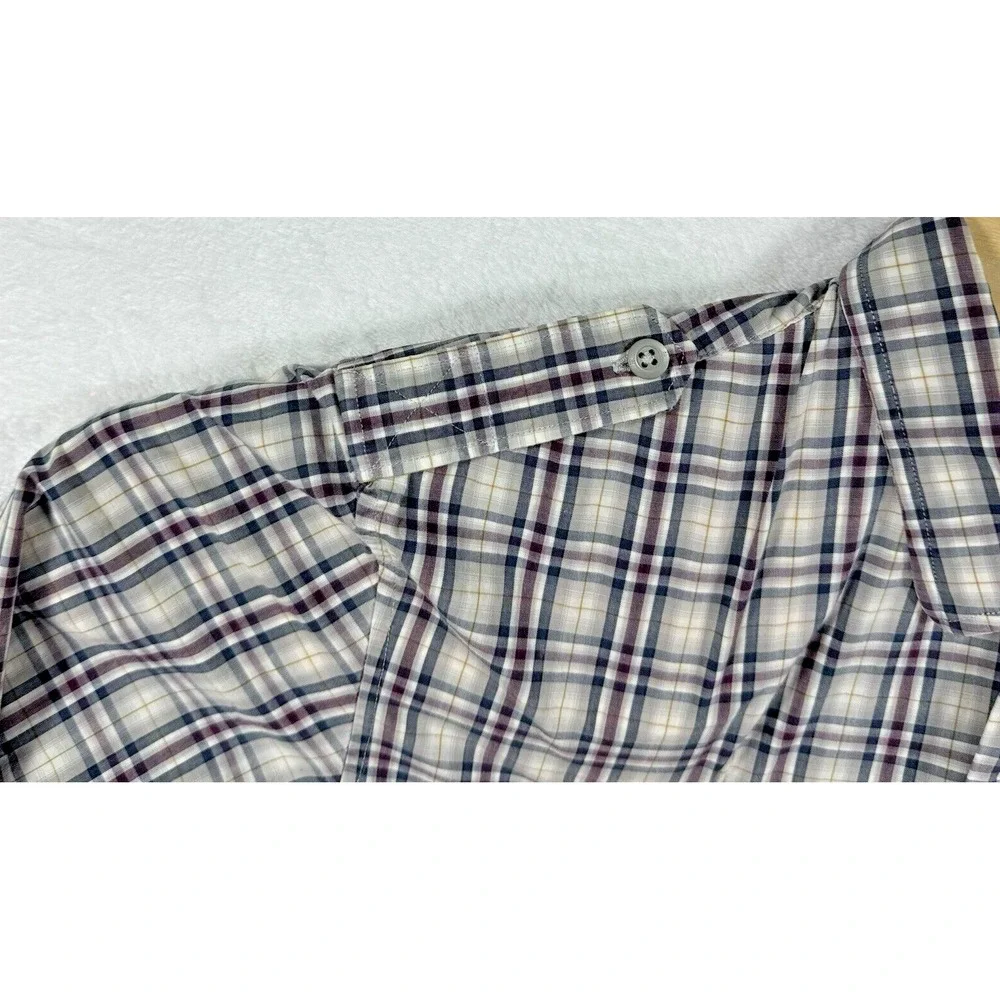 Banana Republic Plaid Button Down‎ Shirt Mens M Long Sleeve Cotton Blend Casual